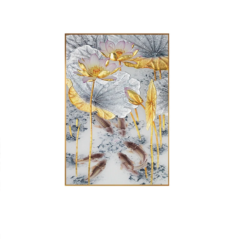 Modern Golden Lotus Pond Scenery Canvas Painting Wall Art Nordic Fish Flowers Picture Posters Print Living Room Corridor Decor
Modern Golden Lotus Pond Scenery Canvas Painting Wall Art Nordic Fish Flowers Picture Posters Print Living Room Corridor Decor