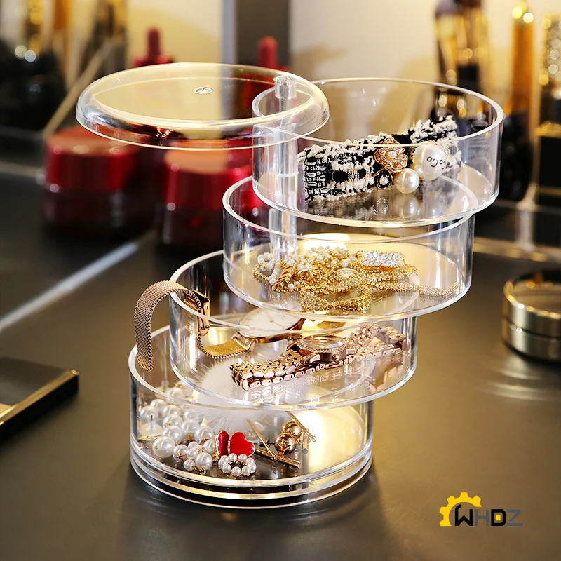 Creative 3/4/5 Layers Rotatable Jewelry Box New Fashion Jewelry Organizer Earrings Ring Storage Box Cosmetics Beauty Container
Creative 3/4/5 Layers Rotatable Jewelry Box New Fashion Jewelry Organizer Earrings Ring Storage Box Cosmetics Beauty Container