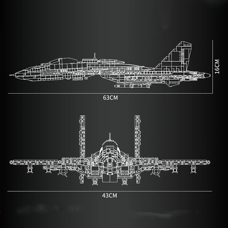 Конструктор MOC военный высокотехнологичный авиационный истребитель летающий