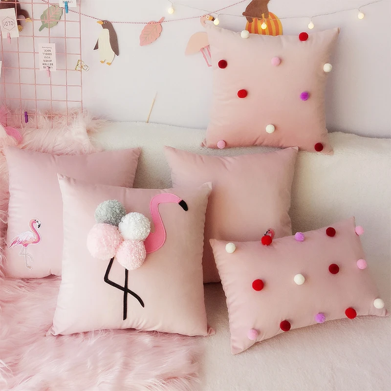 45x45/50x30cm pink wool balls embroidered cushion cover sofa flamingo velvet throw pillow cover lumbar pillowcase
45x45/50x30cm pink wool balls embroidered cushion cover sofa flamingo velvet throw pillow cover lumbar pillowcase