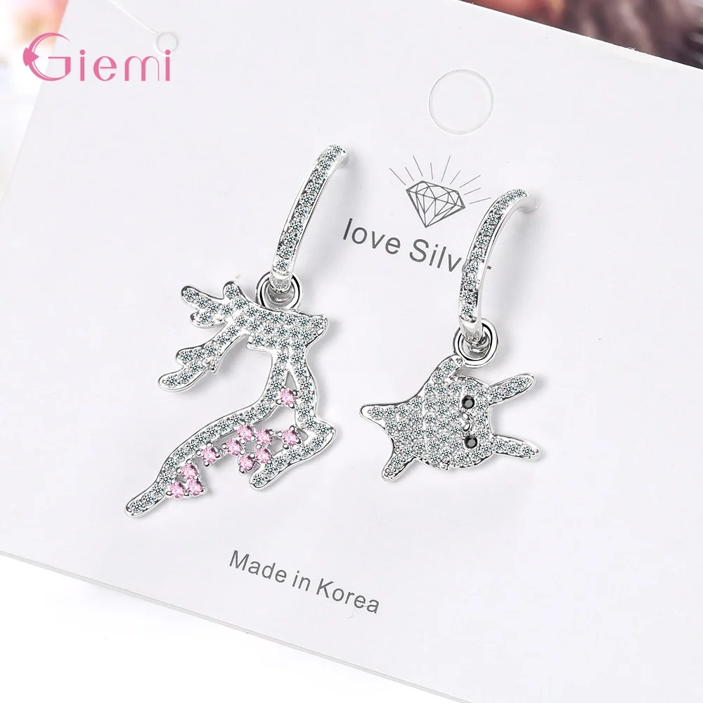 Korean Christmas Cute Elk Zircon Drop Earring Simple Animal 925 Silver Asymmetry Deer Rabbit Earrings For Women Jewelry
Korean Christmas Cute Elk Zircon Drop Earring Simple Animal 925 Silver Asymmetry Deer Rabbit Earrings For Women Jewelry