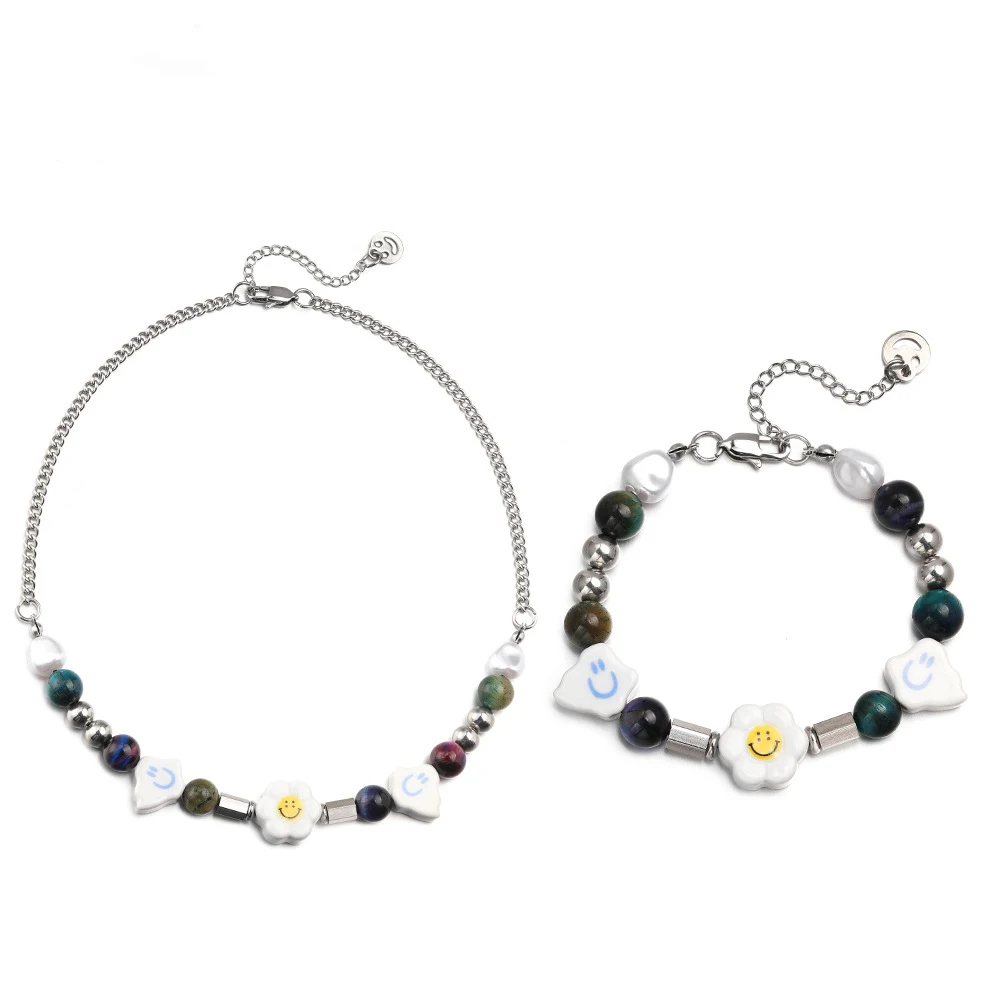 Fashion Sun Flower Tiger Eye Necklace Trendy Hip Hop Wild Stainless Steel Necklace hot sale
Fashion Sun Flower Tiger Eye Necklace Trendy Hip Hop Wild Stainless Steel Necklace hot sale