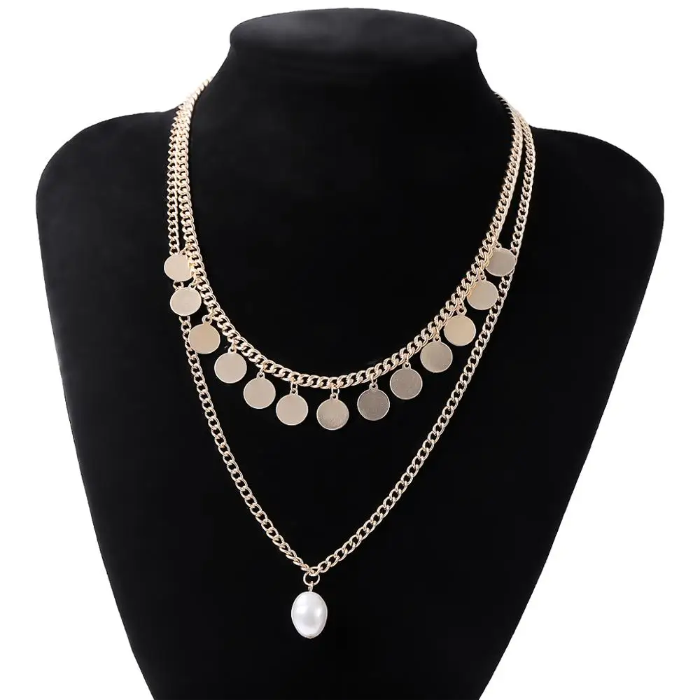 IngeSight.Z 2Pcs/Set Multi Layered Round Sequins Tassel Choker Necklace Collar Vintage Imitation Pearl Pendant Necklaces Jewelry
IngeSight.Z 2Pcs/Set Multi Layered Round Sequins Tassel Choker Necklace Collar Vintage Imitation Pearl Pendant Necklaces Jewelry