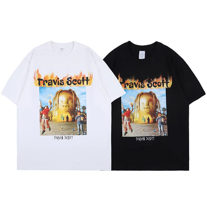 Travis Scott Men's T-shirt Hip Hop Cotton Figure Print Short Sleeve
Travis Scott Men's T-shirt Hip Hop Cotton Figure Print Short Sleeve