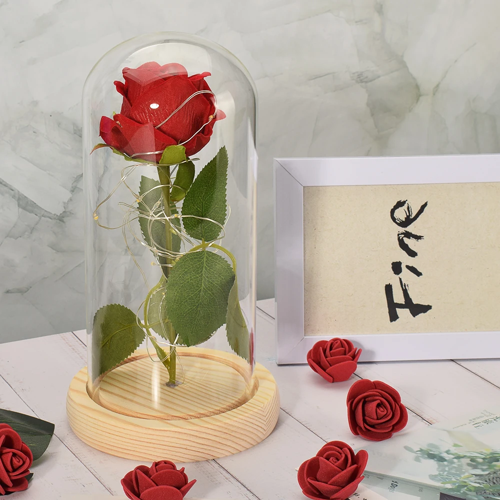 Beautiful Battery Powered LED Rose Glass Bottle String Light Desk Lamp Romantic Valentine's Day Birthday Gift Home Decoration
Beautiful Battery Powered LED Rose Glass Bottle String Light Desk Lamp Romantic Valentine's Day Birthday Gift Home Decoration