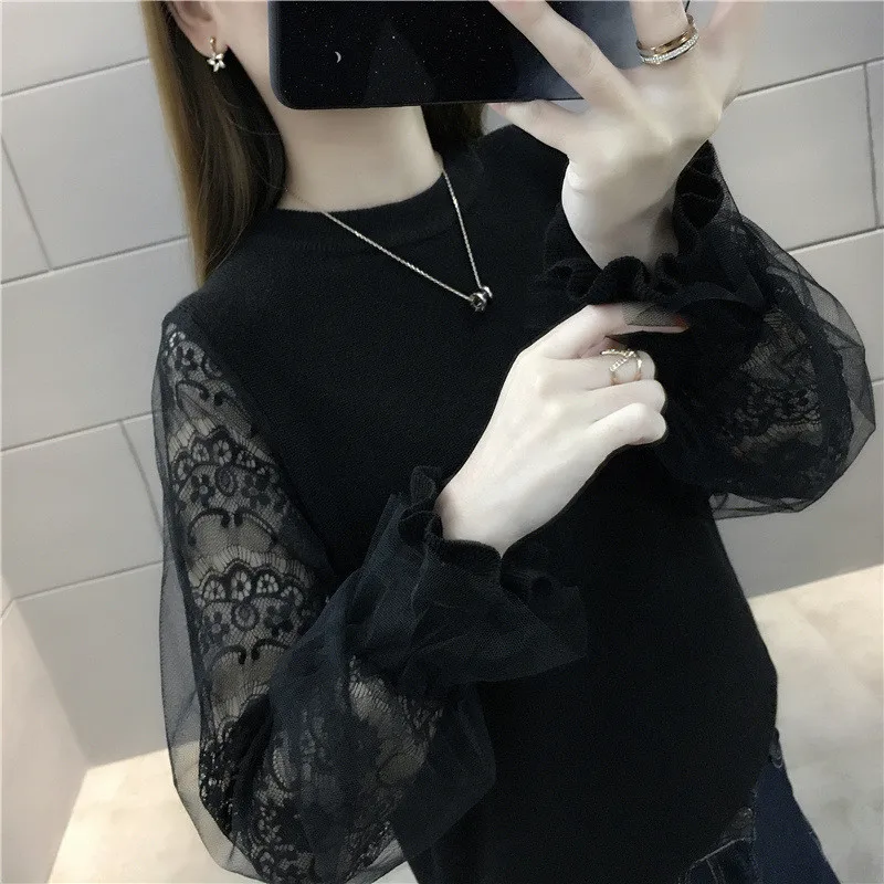 Ymwmhu Lace Long Sleeve Hollow Sweater for Women Casual Office Ladies Sweater Autumn Elegant Koeran Clothing Brand Knitwear
Ymwmhu Lace Long Sleeve Hollow Sweater for Women Casual Office Ladies Sweater Autumn Elegant Koeran Clothing Brand Knitwear