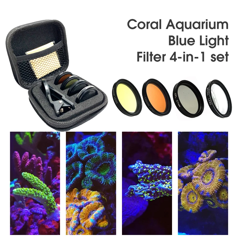 AqUariUm Lens Fish Tank Phone Camera Lens Filter 4 in 1 Macro Lens Yellow Lens Filter Coral Reef AqUariUm Photography
AqUariUm Lens Fish Tank Phone Camera Lens Filter 4 in 1 Macro Lens Yellow Lens Filter Coral Reef AqUariUm Photography