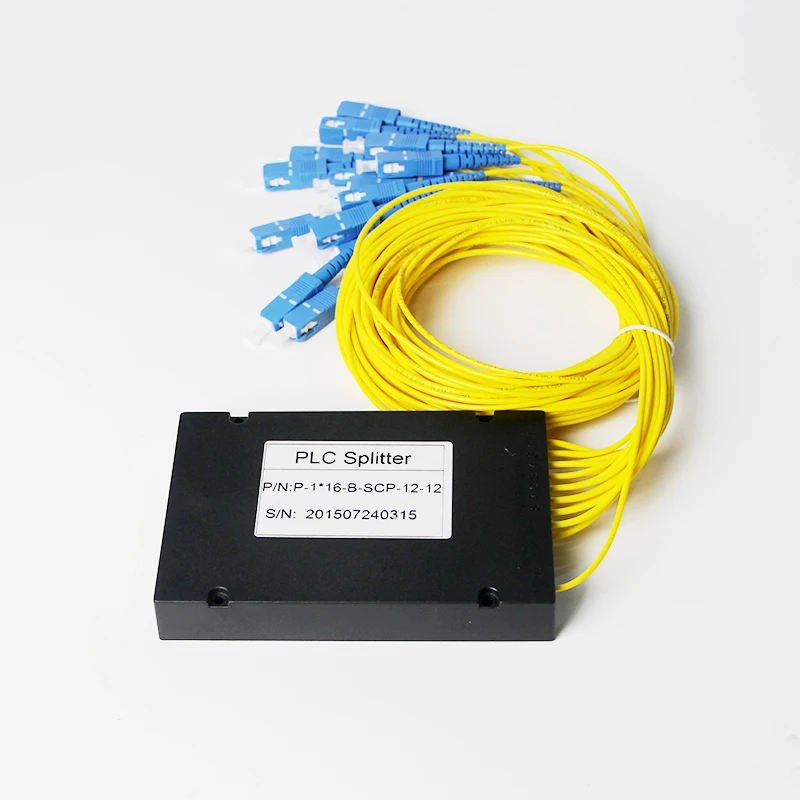 1x16 Fiber Optic PLC Splitter Fiber splitters Fiber pigtails with SC/UPC Connector
1x16 Fiber Optic PLC Splitter Fiber splitters Fiber pigtails with SC/UPC Connector