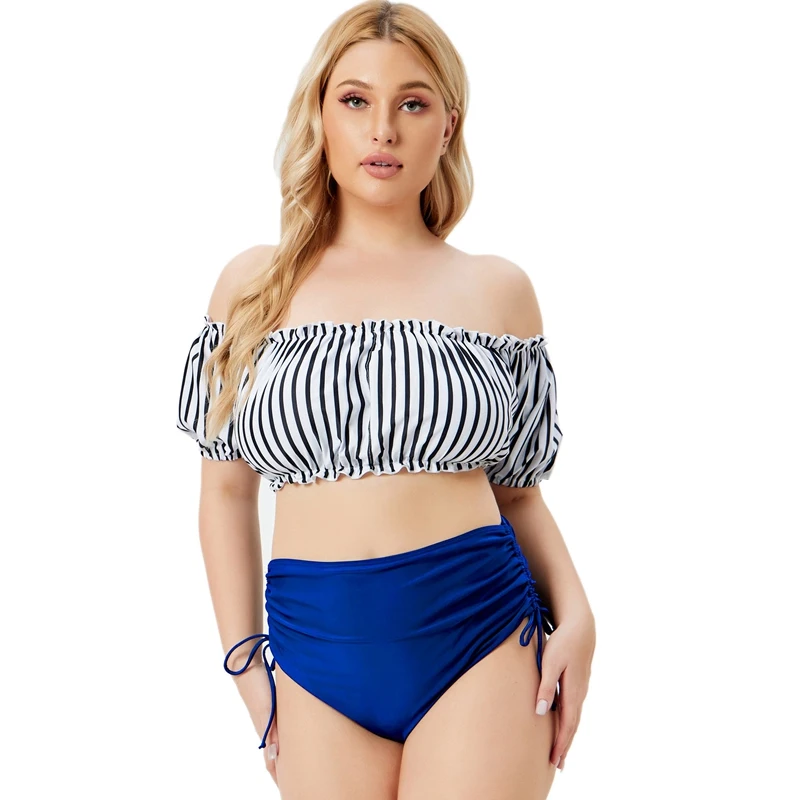 Plus Size 5xl Swimwear Women High Sweet Biquini Sexy Large Size 4xl Bikini 2022 Bikini 2 Pieces Swimsuit Striped Bathing Suit 
Plus Size 5xl Swimwear Women High Sweet Biquini Sexy Large Size 4xl Bikini 2022 Bikini 2 Pieces Swimsuit Striped Bathing Suit