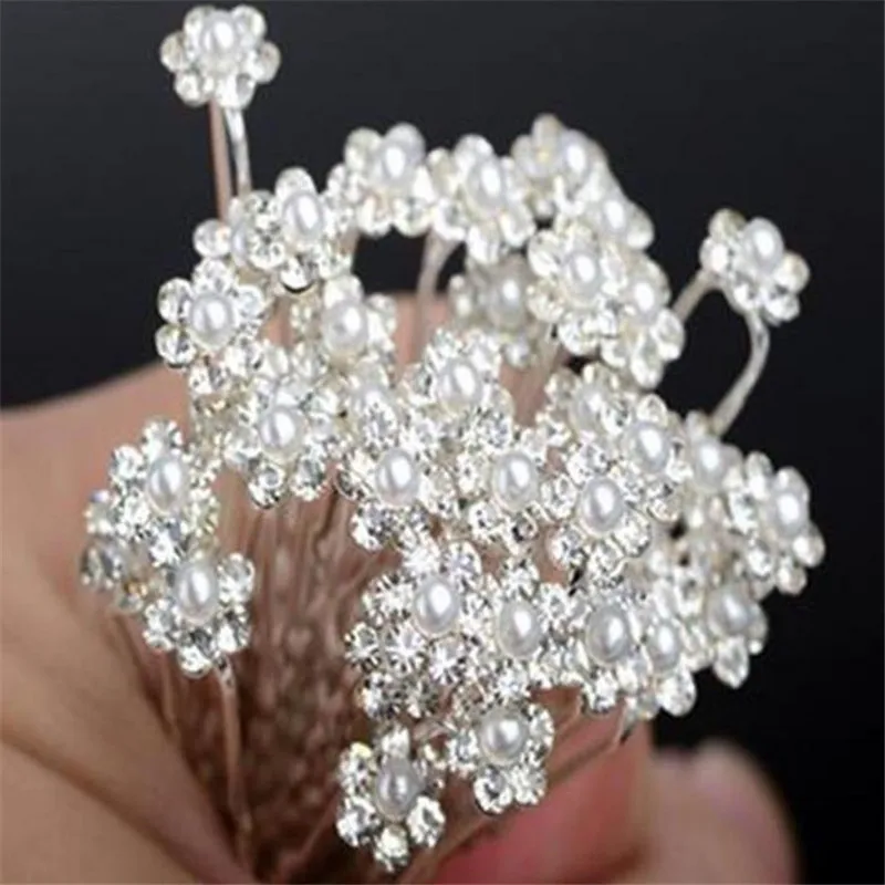 50/100pcs Fashion Wedding Bridal Tiara Pearl Flower Clear Crystal Rhinestone Hair Pins Clips Brides Hairwear Hair Accessories 20
50/100pcs Fashion Wedding Bridal Tiara Pearl Flower Clear Crystal Rhinestone Hair Pins Clips Brides Hairwear Hair Accessories 20