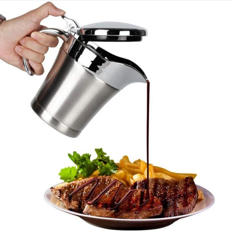 Gravy Boat Stainless Steel Container Pot Double-Layer Insulation Fruit Juice Dispenser Steak Juice Sauce Thermal Thermo Jug
Gravy Boat Stainless Steel Container Pot Double-Layer Insulation Fruit Juice Dispenser Steak Juice Sauce Thermal Thermo Jug