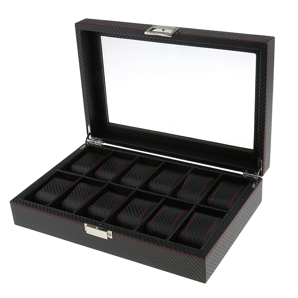 Luxury Big 33 x 22 x 8cm Carbon Fiber Wristwatch Display Organizer Storage Case Portable
Luxury Big 33 x 22 x 8cm Carbon Fiber Wristwatch Display Organizer Storage Case Portable