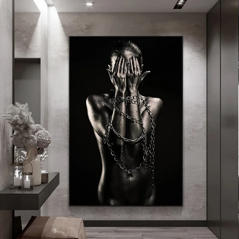 Pop Art African Black Girl with Chain Canvas Painting for Living Room Decoration Home Decor Picture Wall Art Poster Cuadros
Pop Art African Black Girl with Chain Canvas Painting for Living Room Decoration Home Decor Picture Wall Art Poster Cuadros