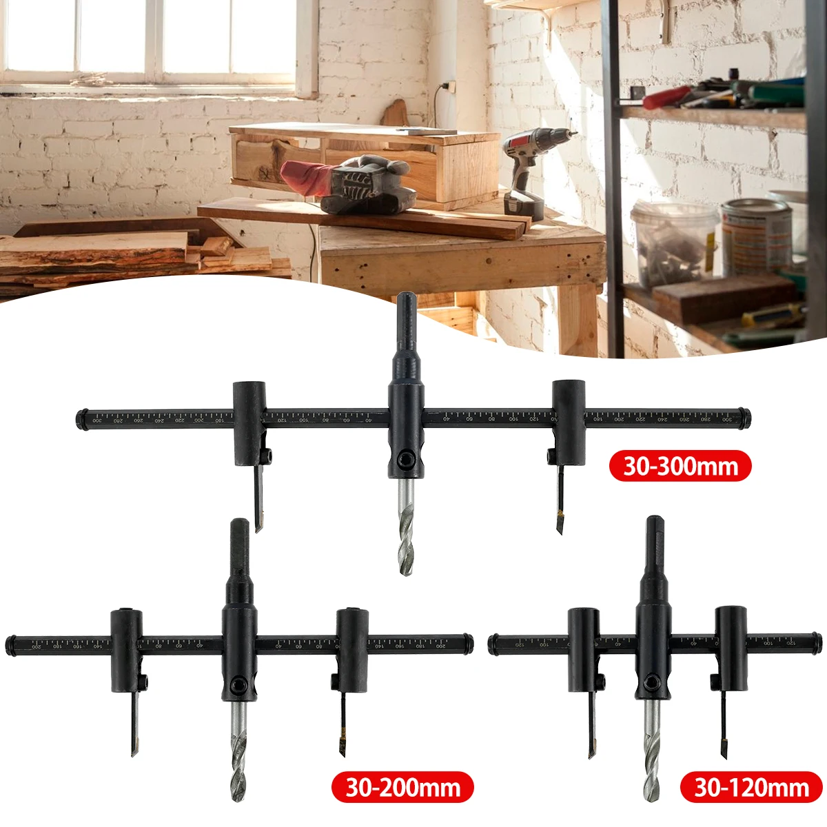 Adjustable Hole Cutter Saw Tool Hole Saw Circle Cutter Wood Drill Bit Plasterboard Drilling Cutting Hole Opener Bench Drill
Adjustable Hole Cutter Saw Tool Hole Saw Circle Cutter Wood Drill Bit Plasterboard Drilling Cutting Hole Opener Bench Drill