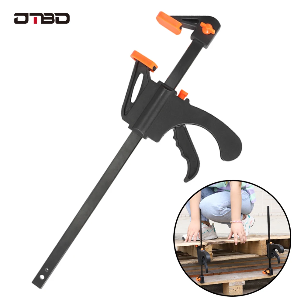 DTBD 6 Inch Upgrade Quick Ratchet F Clamp Heavy Duty Wood Working Work Bar Clamp Clip Kit Woodworking Reverse Clamping
DTBD 6 Inch Upgrade Quick Ratchet F Clamp Heavy Duty Wood Working Work Bar Clamp Clip Kit Woodworking Reverse Clamping