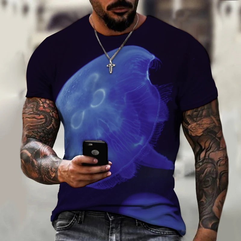 Jellyfish Underwater World 3D Mechanical Printing Men's Shirt T-shirt Summer Men's Short-sleeved Oversized T-shirt Sportswear
Jellyfish Underwater World 3D Mechanical Printing Men's Shirt T-shirt Summer Men's Short-sleeved Oversized T-shirt Sportswear