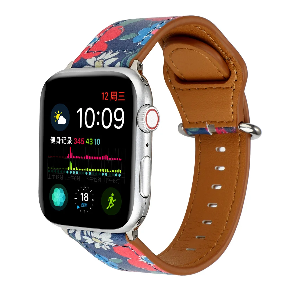 Bracelet Belt For Apple Watch Band 38mm 40mm 42mm 44mm Floral Pattern Leather Watchband For Apple iWatch Strap Series 1 2 3 4 5
Bracelet Belt For Apple Watch Band 38mm 40mm 42mm 44mm Floral Pattern Leather Watchband For Apple iWatch Strap Series 1 2 3 4 5
