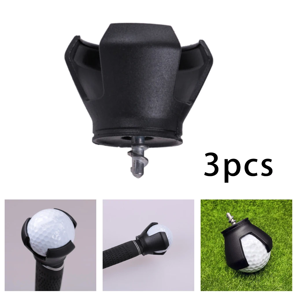 

3pcs Plastic Golf Ball Retriever Golf Grip Attachable Ball Claw Durable Back Saver Pick up Tool Screw-in Grabber Picker Putter