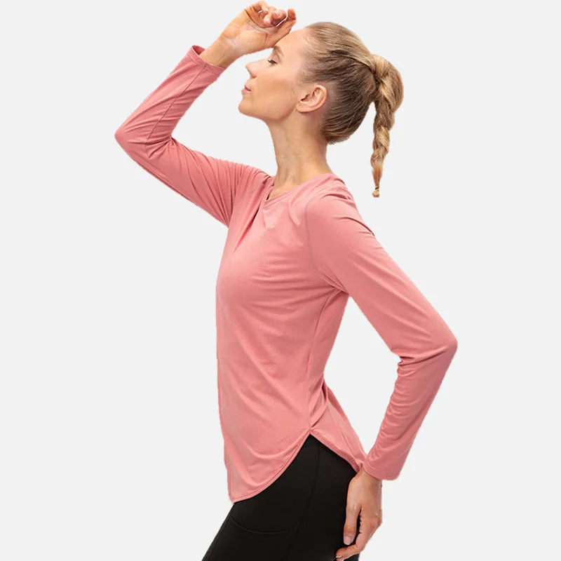 Women's New Yoga Clothes Split Long-sleeved Sunscreen Sportswear Anti-ultraviolet Running Shirt Fitness Loose T-shirt YY12530Cx
Women's New Yoga Clothes Split Long-sleeved Sunscreen Sportswear Anti-ultraviolet Running Shirt Fitness Loose T-shirt YY12530Cx
