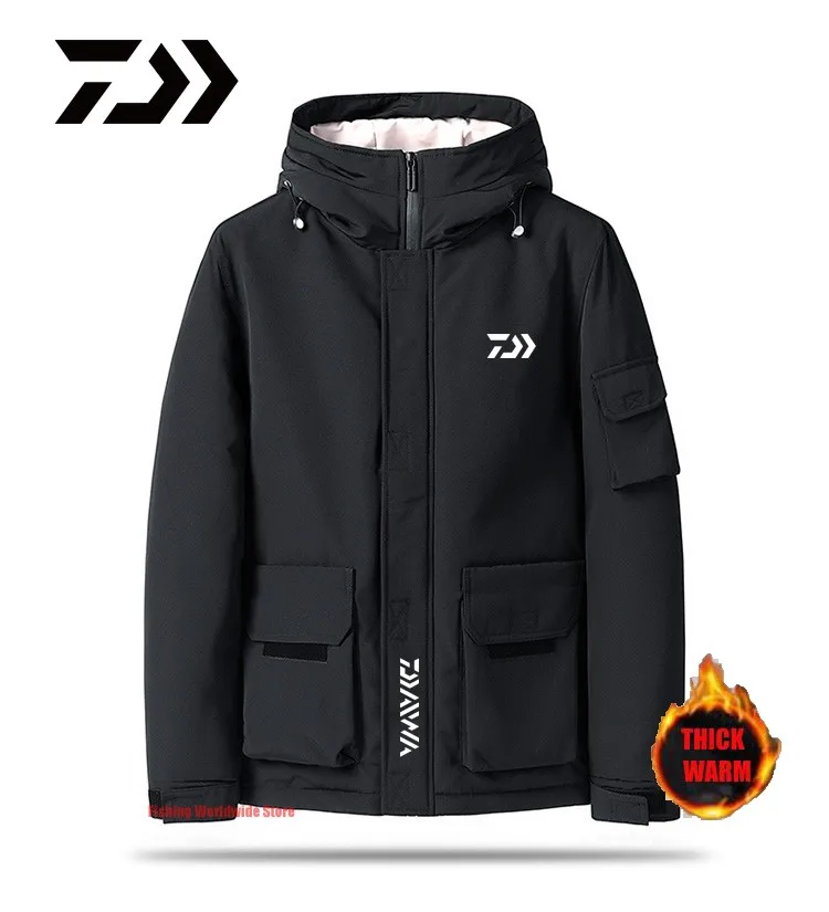 2021 Winter Men's DAIWA Fishing Jackets Thicken Warm Parka Men Hooded Overcoat Windproof Fishing Coats Sport Fishing Wear
2021 Winter Men's DAIWA Fishing Jackets Thicken Warm Parka Men Hooded Overcoat Windproof Fishing Coats Sport Fishing Wear