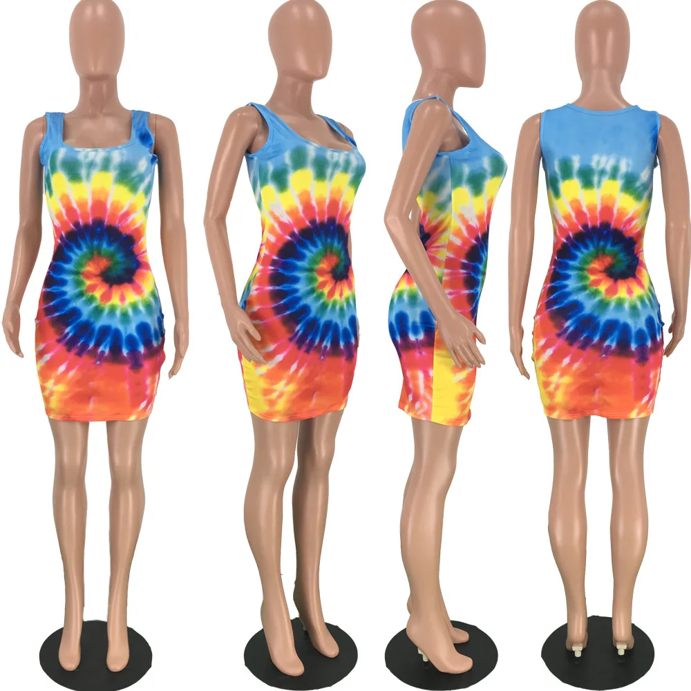 Adogirl colorful vortex tie-dye mini dress casual snap tank dress sleeveless color blocked rompers multicolor bodycons
Adogirl colorful vortex tie-dye mini dress casual snap tank dress sleeveless color blocked rompers multicolor bodycons