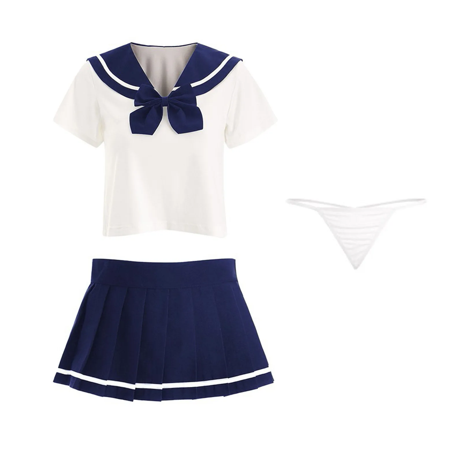 Erotic Sexy Lingerie Girls Student Uniforms Women's Underwear Sexy Shirt+Mini Skirt+G string+Bow Tie Sailor Set Exotic Costumes
Erotic Sexy Lingerie Girls Student Uniforms Women's Underwear Sexy Shirt+Mini Skirt+G string+Bow Tie Sailor Set Exotic Costumes
