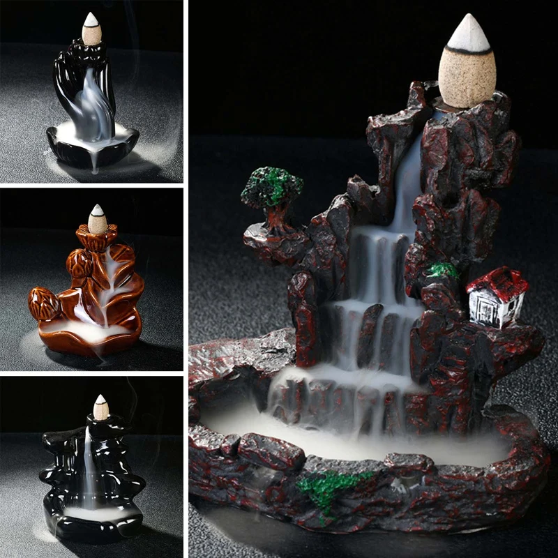 Ceramic Incense Burner Decoration Smoke Cone Burner Model Ornament Mountain Water Back Flow Censer Tower Holder Stand Home Decor
Ceramic Incense Burner Decoration Smoke Cone Burner Model Ornament Mountain Water Back Flow Censer Tower Holder Stand Home Decor