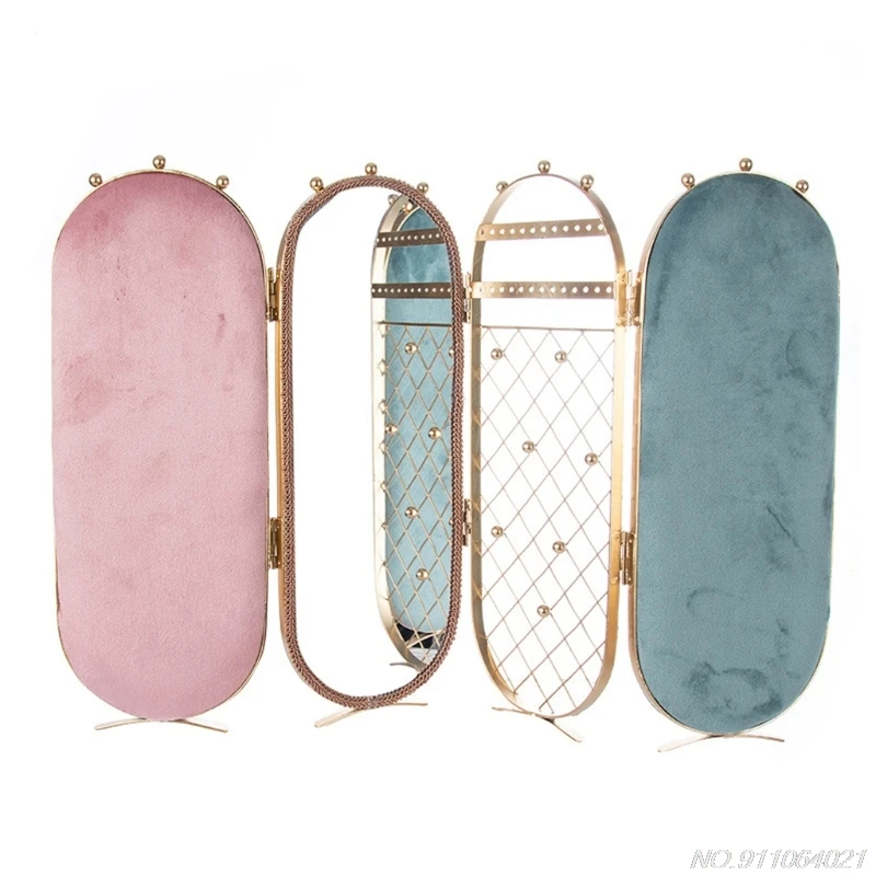 Foldable Flannel Metal Jewelry Storage Box Earrings Display Stand Ring Holder Necklace Organizer Hanger A15 21 Wholesales
Foldable Flannel Metal Jewelry Storage Box Earrings Display Stand Ring Holder Necklace Organizer Hanger A15 21 Wholesales