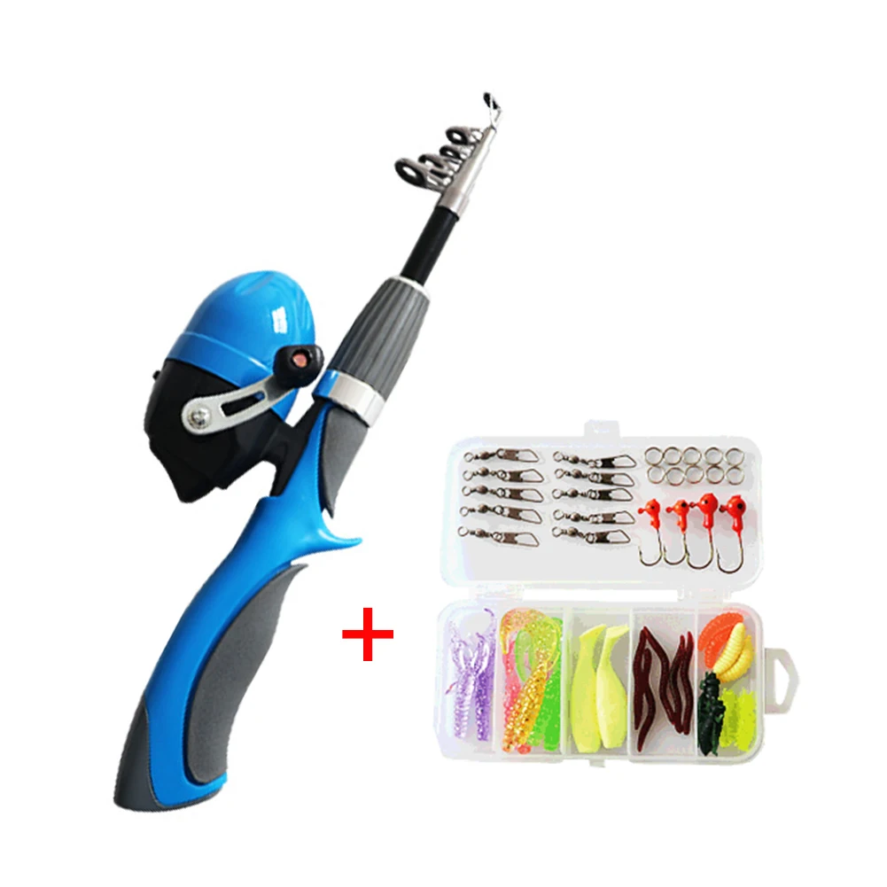 Kids Fishing Pole Set Telescopic Portable Lightweight Comfortable Grip Fishing Rod Kit With Reel Bait Box Fish Set Equipment
Kids Fishing Pole Set Telescopic Portable Lightweight Comfortable Grip Fishing Rod Kit With Reel Bait Box Fish Set Equipment