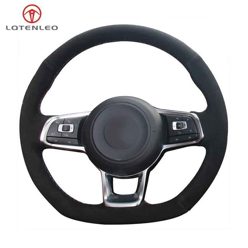 LQTENLEO Black Suede Hand-stitched Car Steering Wheel Cover for Volkswagen Golf 7 GTI Golf R MK7 VW Polo GTI Scirocco 2015 2016
LQTENLEO Black Suede Hand-stitched Car Steering Wheel Cover for Volkswagen Golf 7 GTI Golf R MK7 VW Polo GTI Scirocco 2015 2016
