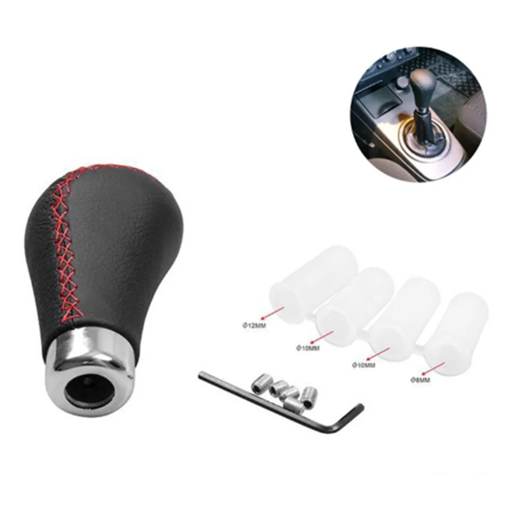 Universal Car Black Leather Classic Manual Gear Shift Knob Shifter Lever Cover In Red Stitch
Universal Car Black Leather Classic Manual Gear Shift Knob Shifter Lever Cover In Red Stitch