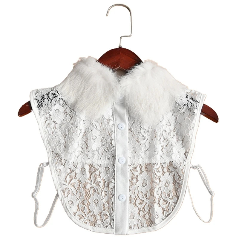 Winter Furry Plush Lapel Fake Collar Sweet Hollow Floral Lace Half Shirt Dickey XX9D
Winter Furry Plush Lapel Fake Collar Sweet Hollow Floral Lace Half Shirt Dickey XX9D