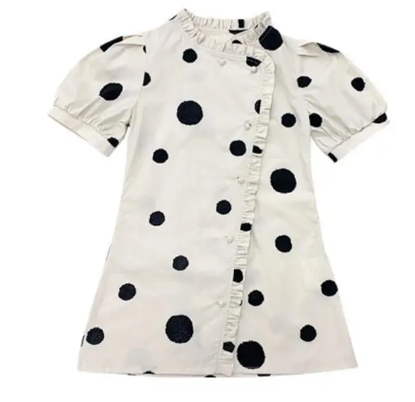 Baby girl summer vintage polka dot princess dress children puff sleeve a-line dress
Baby girl summer vintage polka dot princess dress children puff sleeve a-line dress