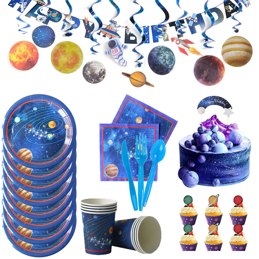 Outer Space Party Disposable Tableware Set for Decorations Boy Kids Birthday Party Paper Plate Cup Napkins Galaxy Party decor
Outer Space Party Disposable Tableware Set for Decorations Boy Kids Birthday Party Paper Plate Cup Napkins Galaxy Party decor