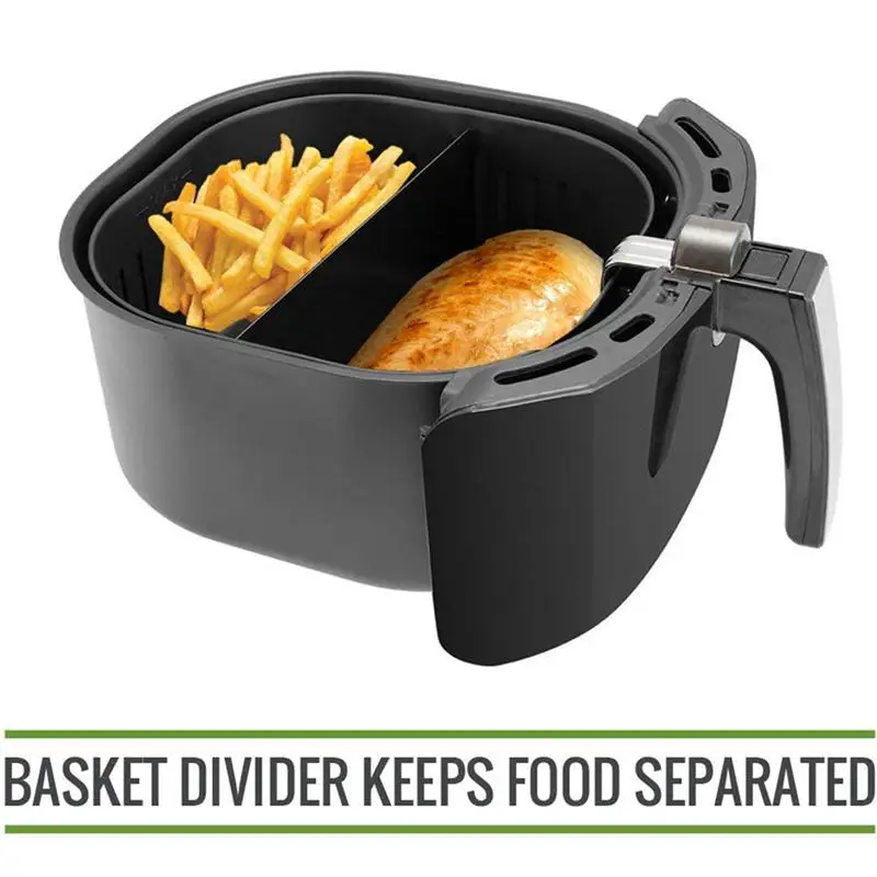 XL Air Fryer Cooking Divider, Compatible with 9inch Air Fryer Baskets. Air Fryer Basket Divider Keeps Food Separated
XL Air Fryer Cooking Divider, Compatible with 9inch Air Fryer Baskets. Air Fryer Basket Divider Keeps Food Separated