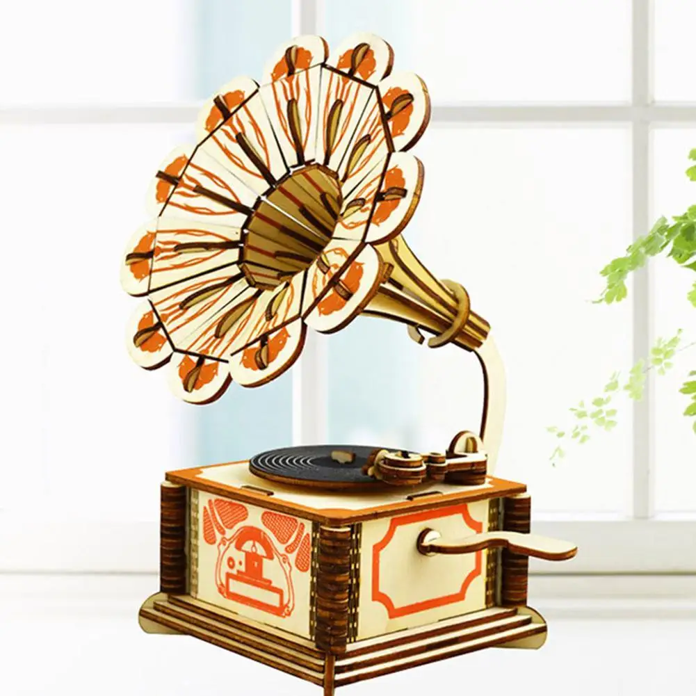 3D Phonograph Model Wooden Building Blocks DIY Craft Kids Educational Puzzle Toy Assembly Toy Gift for Children Adult
3D Phonograph Model Wooden Building Blocks DIY Craft Kids Educational Puzzle Toy Assembly Toy Gift for Children Adult