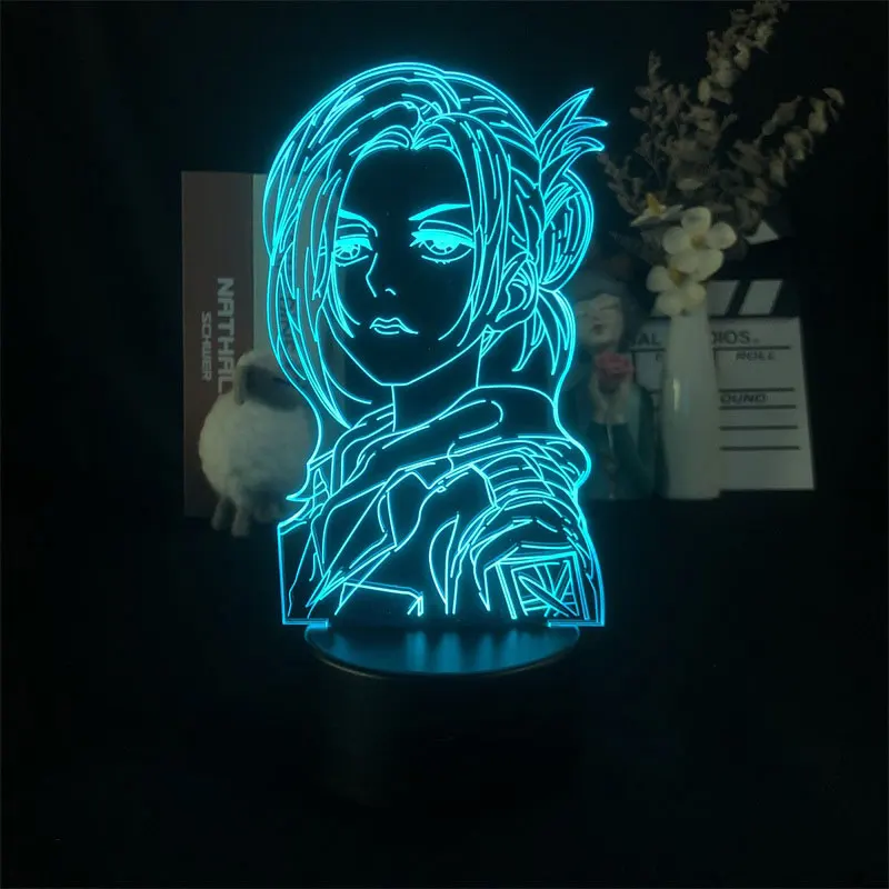 Attack on Titan Annie Leonhart Japanese Anime Manga Decor 3D Night Light Alarm Clock Base Light Colorful Dropship Children
Attack on Titan Annie Leonhart Japanese Anime Manga Decor 3D Night Light Alarm Clock Base Light Colorful Dropship Children