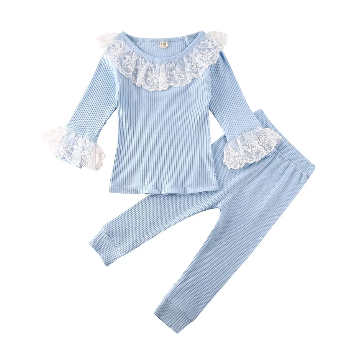 Fall Autumn Toddler Kids Baby Girls Clothes Lace Ruffle Long Sleeve Knit T-shirt Pants Leggings Outfits Solid Casual Child Sets 
Fall Autumn Toddler Kids Baby Girls Clothes Lace Ruffle Long Sleeve Knit T-shirt Pants Leggings Outfits Solid Casual Child Sets