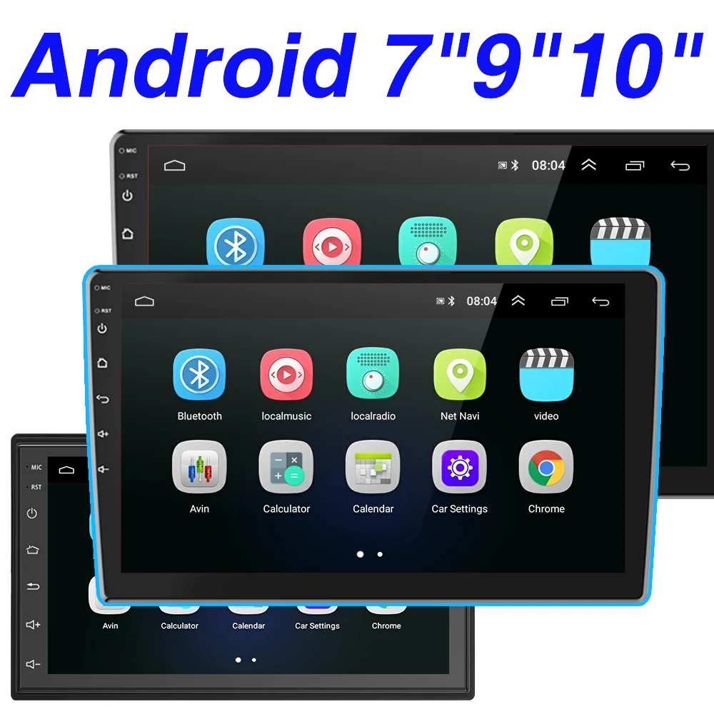 Автомагнитола Hikity мультимедийный MP5 плеер на Android с GPS Bluetooth для Toyota VW Hyundai Honda Nissan