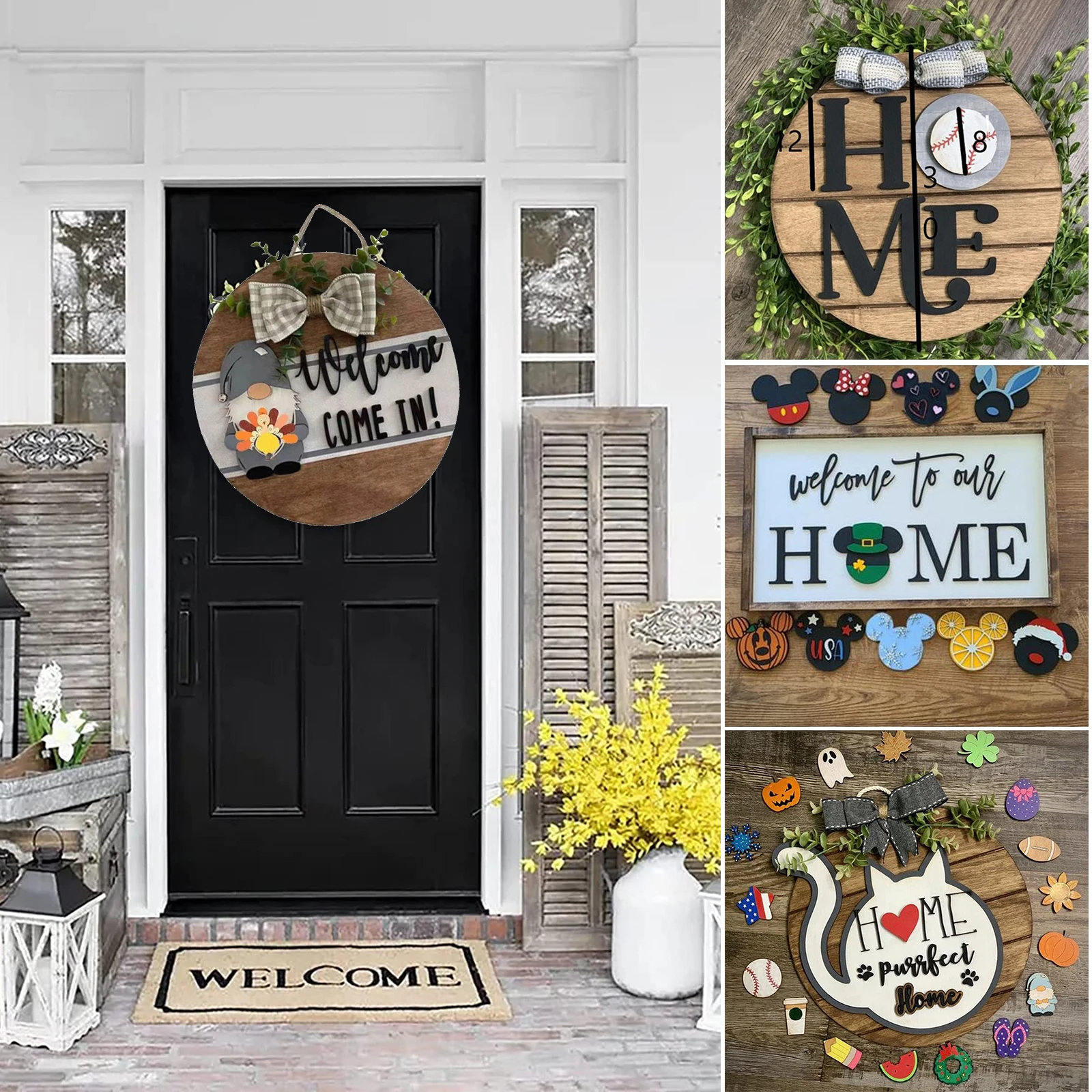 Wooden Dwarf Doorplate Pendant Diy Listing Replaceable Ornaments Round Card Combination Door Decoration 2020ing
Wooden Dwarf Doorplate Pendant Diy Listing Replaceable Ornaments Round Card Combination Door Decoration 2020ing