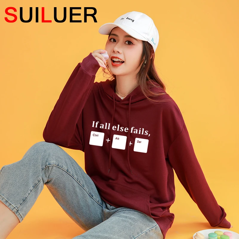 Funny If All Else Fails CTRL ALT DEL Tech Support Geek Women Hoodies Joke GIFT Sweatshirts 100% Cotton Loose Pullovers Free Ship
Funny If All Else Fails CTRL ALT DEL Tech Support Geek Women Hoodies Joke GIFT Sweatshirts 100% Cotton Loose Pullovers Free Ship