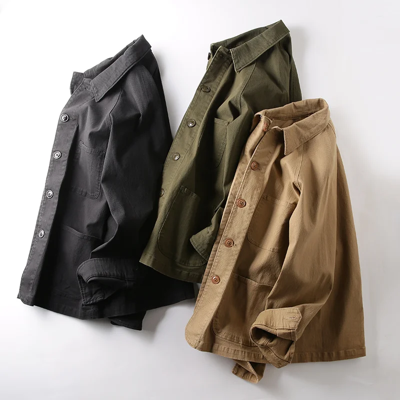 Familiar Japanese Single Men's Washing Style Multi Pocket Tooling Jacket Clothing Outdoor Camping Military Coat Hiking Shirt
Familiar Japanese Single Men's Washing Style Multi Pocket Tooling Jacket Clothing Outdoor Camping Military Coat Hiking Shirt