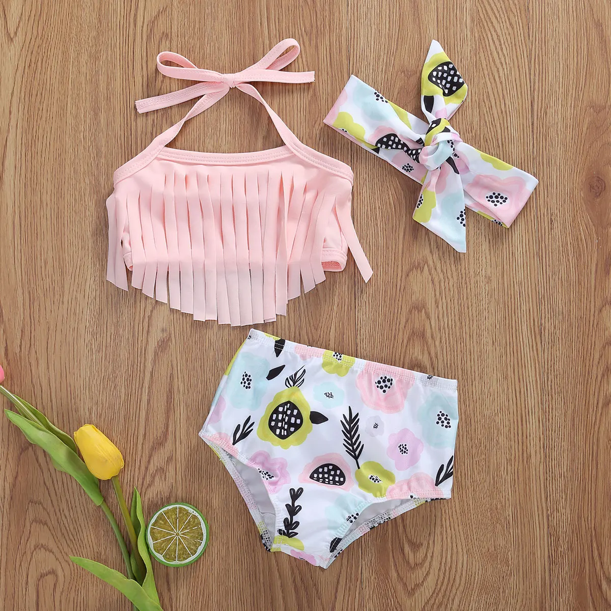 AA 2020 Summer Kids Baby Girls Sets Flowers Print Tassels Crop Tops+Shorts 2pcs Sleeveless Swimwear Kids Swimsuit
AA 2020 Summer Kids Baby Girls Sets Flowers Print Tassels Crop Tops+Shorts 2pcs Sleeveless Swimwear Kids Swimsuit