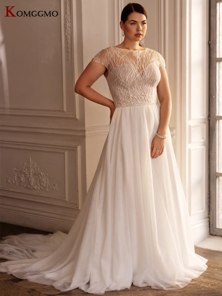 100% Real Cap Sleeve Chapel Train Plus Size Bridal Gown 2021 Hot Sale O-Neck Embroidery Appliques Tulle A-Line Wedding Dress
100% Real Cap Sleeve Chapel Train Plus Size Bridal Gown 2021 Hot Sale O-Neck Embroidery Appliques Tulle A-Line Wedding Dress