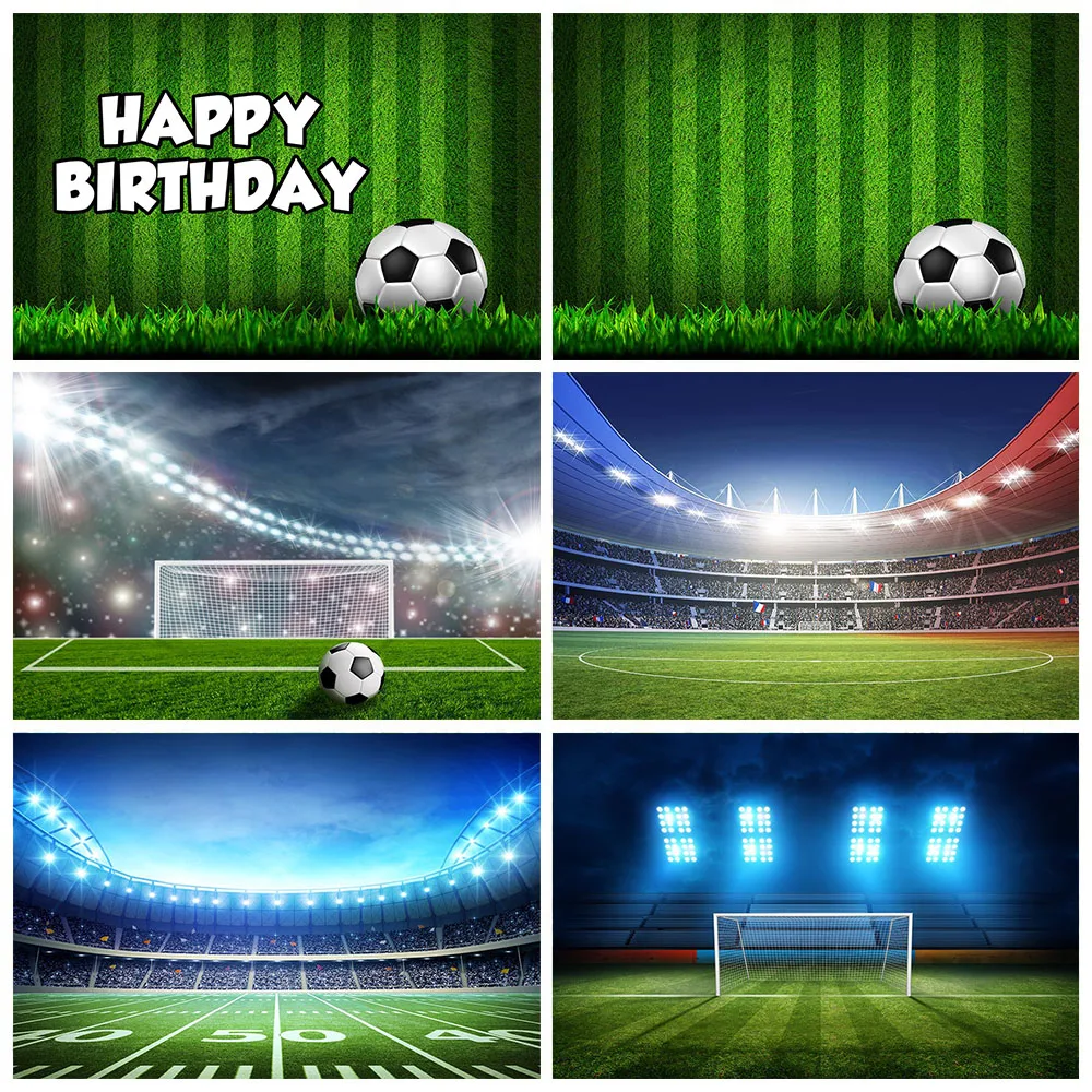 Football Field Boy Birthday Photography Backdrops Customized Background Soccer Field Stadium Grassland Backdrop Photo Studio
Football Field Boy Birthday Photography Backdrops Customized Background Soccer Field Stadium Grassland Backdrop Photo Studio