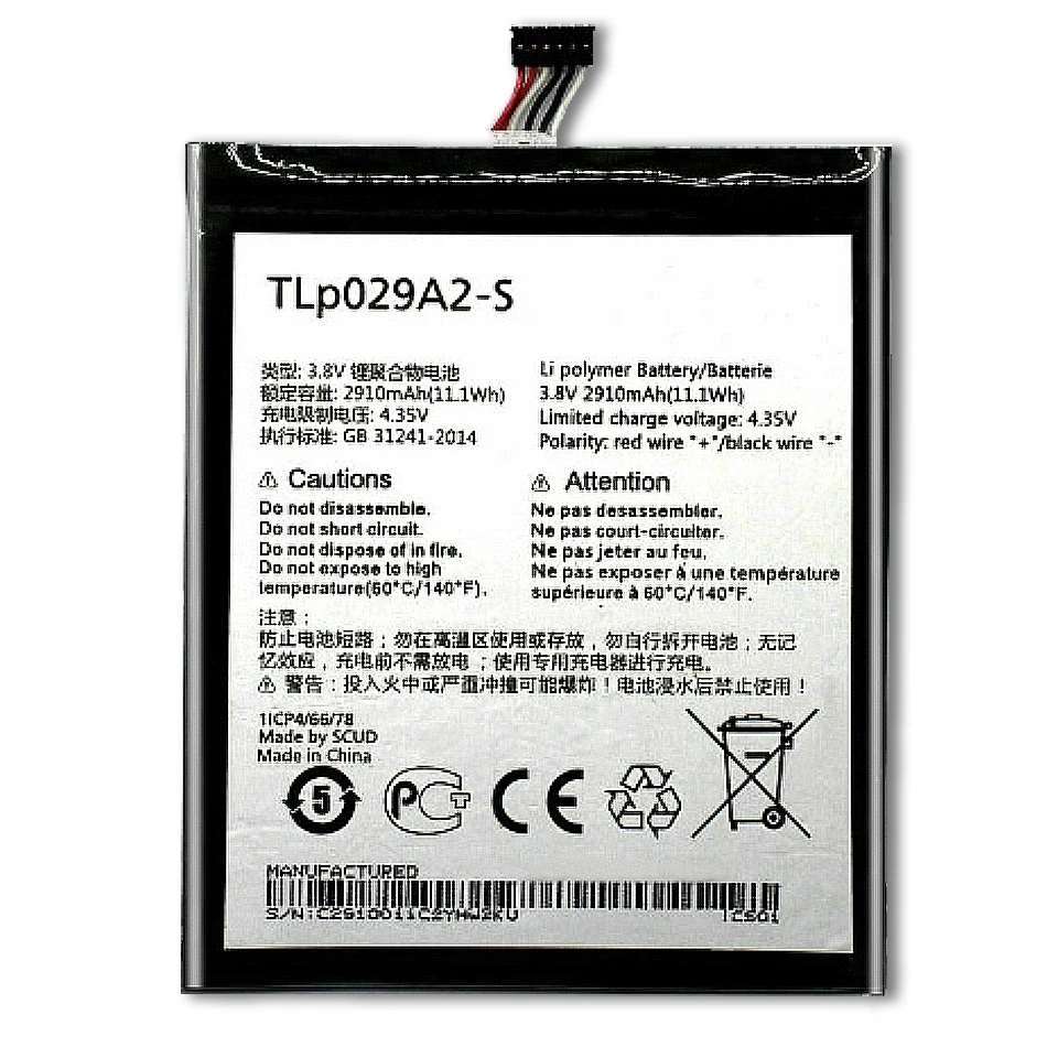 2910mAh TLp029A2 Battery For Alcatel One Touch Idol 3 5.5" I806 6045Y 6045K 6045F / Pop OT-5025 5025D with Track Code | Мобильные