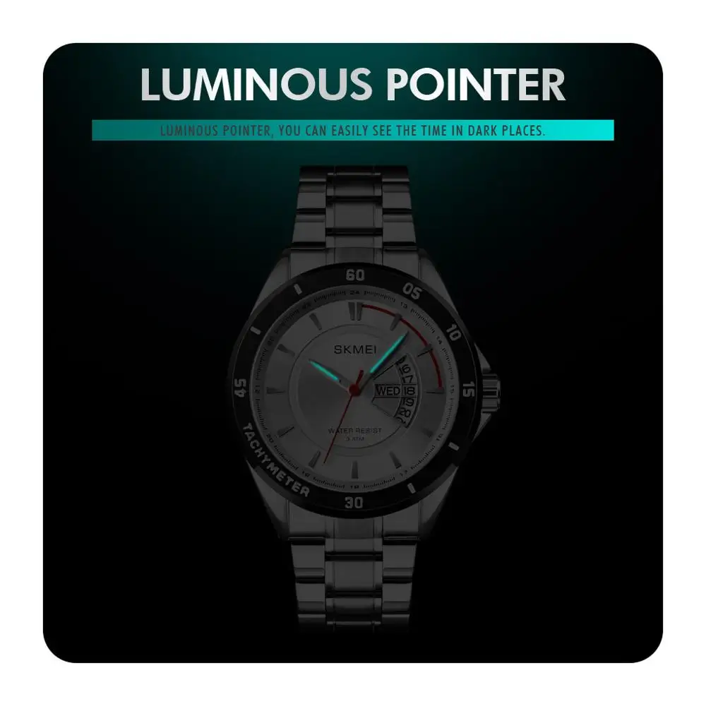 Luxury SKMEI Men's Watch Quartz Wristwatch Waterproof Luminous Pointer Stainless Steel Round Creativity Man Clocks reloj 1641
Luxury SKMEI Men's Watch Quartz Wristwatch Waterproof Luminous Pointer Stainless Steel Round Creativity Man Clocks reloj 1641