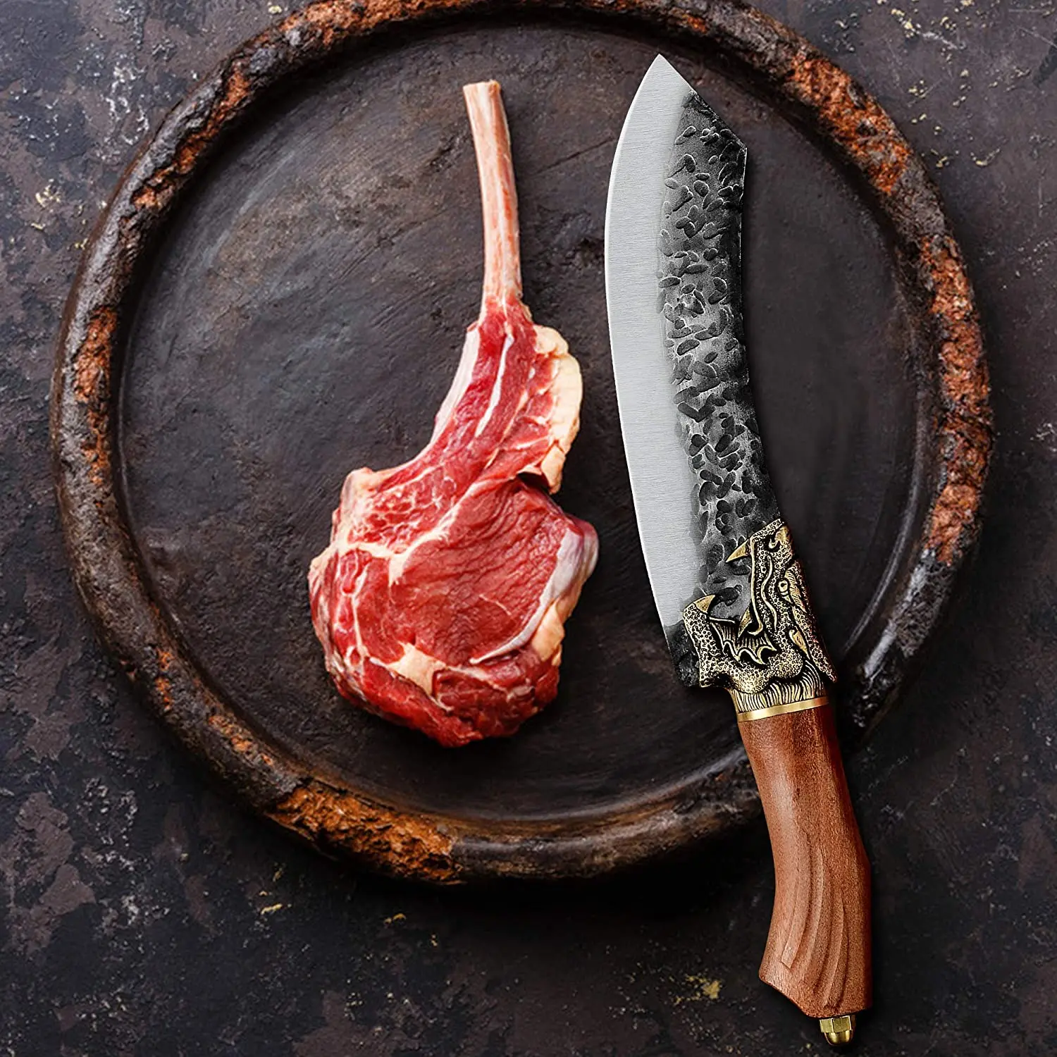 XYJ 7.5-inch Gyutou Butcher Knives Meat Cleaver Curved Boning Knives With Sheath&Whetstone Serbian Chef Kitchen Slaughter Knives
XYJ 7.5-inch Gyutou Butcher Knives Meat Cleaver Curved Boning Knives With Sheath&Whetstone Serbian Chef Kitchen Slaughter Knives