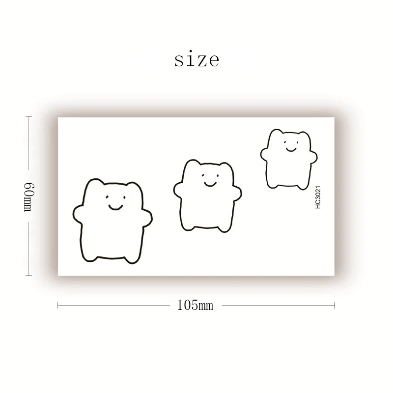 Small Fake Tattoo Simple Biscuit Bear Temporary Tatoos Sticker Waterproof Tatoo Kids Girls for Hand Finger Body Arm Chest Neck
Small Fake Tattoo Simple Biscuit Bear Temporary Tatoos Sticker Waterproof Tatoo Kids Girls for Hand Finger Body Arm Chest Neck