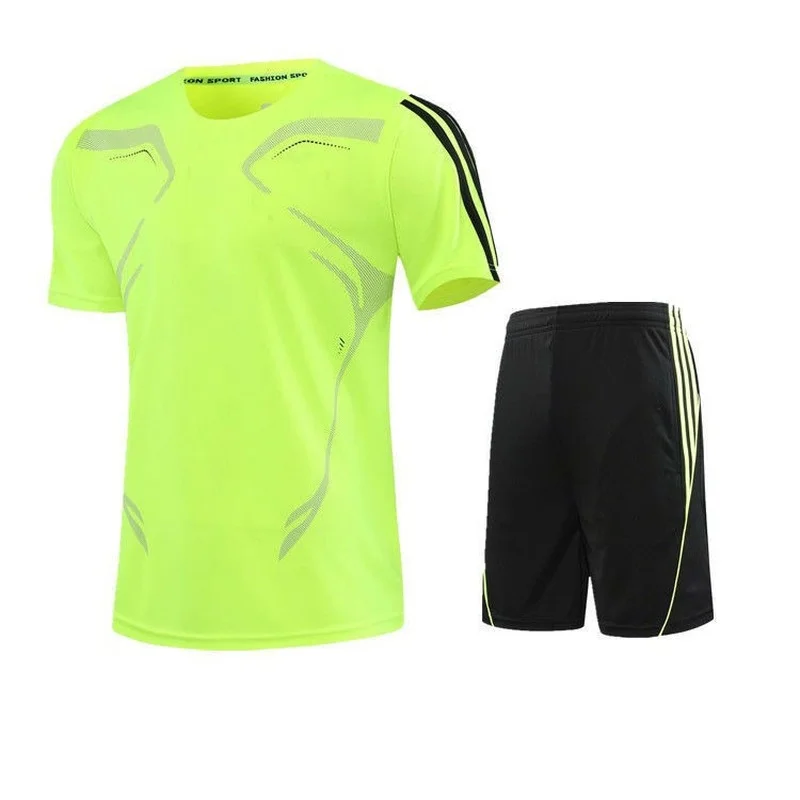 Summer new sports suit men's breathable casual fitness clothes running loose T-shirt short sleeve two-piece suit
Summer new sports suit men's breathable casual fitness clothes running loose T-shirt short sleeve two-piece suit